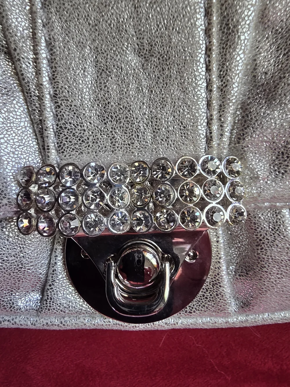 Apt. 9 Champagne Metallic Rhinestone Chain Crossbody
